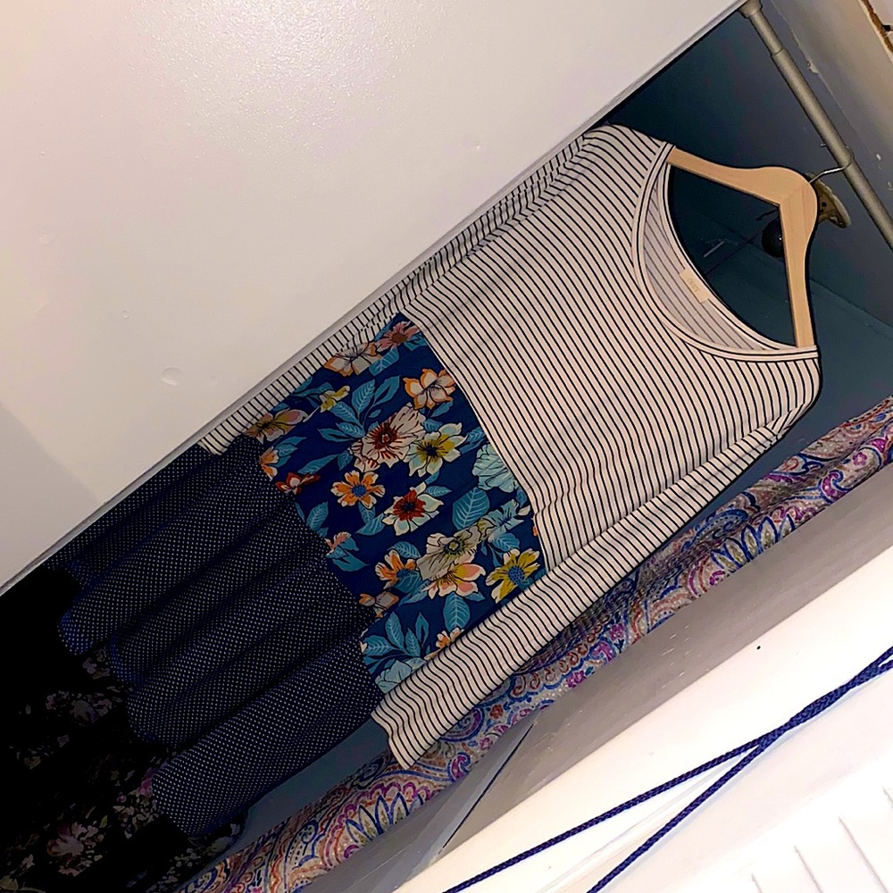 Long Sleeve Shabby Chic Dress Multi-Pattern